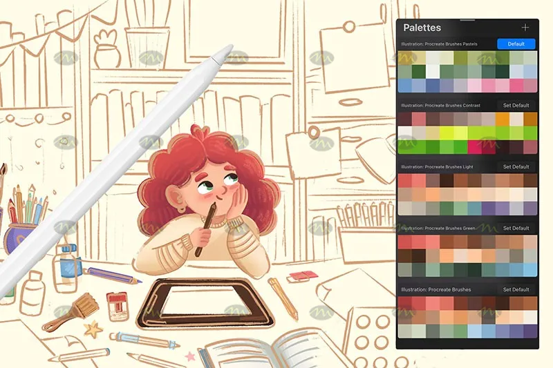 15个儿童插画|Procreate笔刷详情图 7