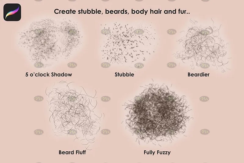 20个美发沙龙|Procreate笔刷详情图 6