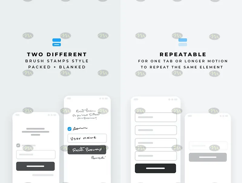 169个APP原型线框图|Procreate笔刷详情图 8