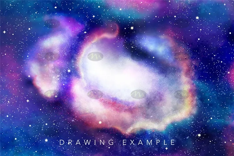 银河系外太空梦幻星云星轨月球|Procreate笔刷详情图 6