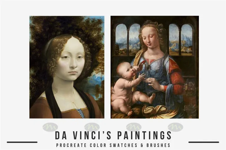 世界大师达芬奇名画油画|Procreate笔刷详情图 7