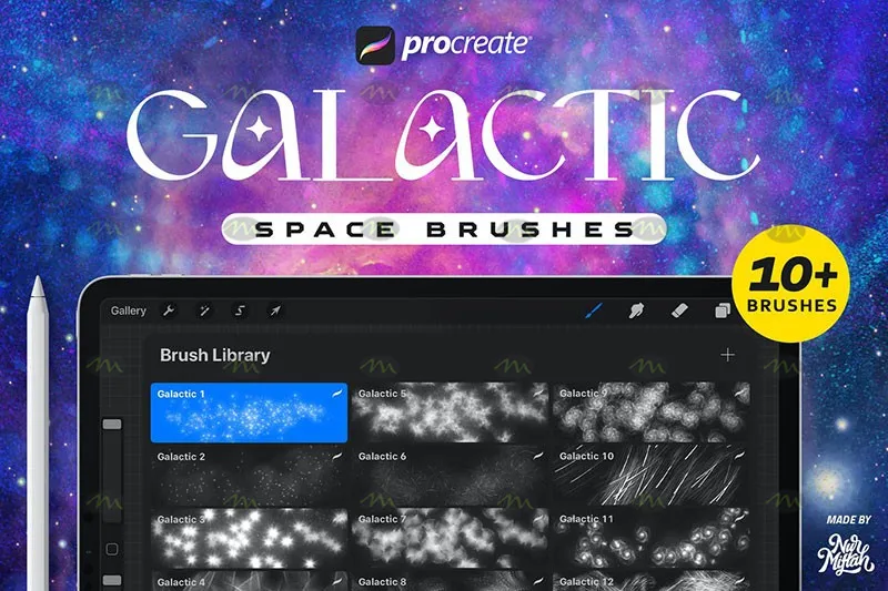 10个银河系星空|Procreate笔刷详情图 13