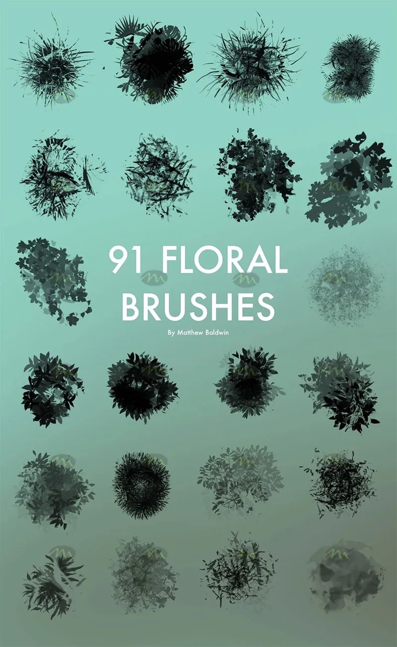 91个植物定制|Procreate笔刷详情图 8