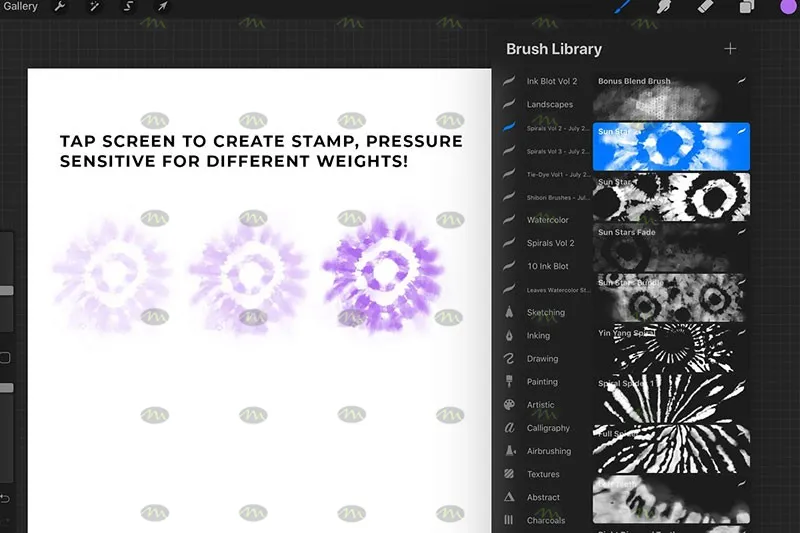 4个扎染图案|Procreate笔刷详情图 6