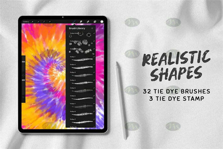35个螺旋放射多重形状图案|Procreate笔刷详情图 7