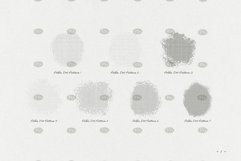 21个波尔卡圆点图案|Procreate笔刷详情图 7
