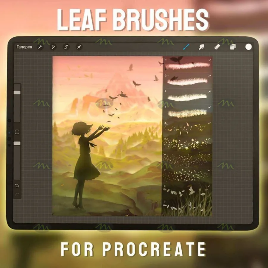 1个落叶飞叶|Procreate笔刷详情图 8