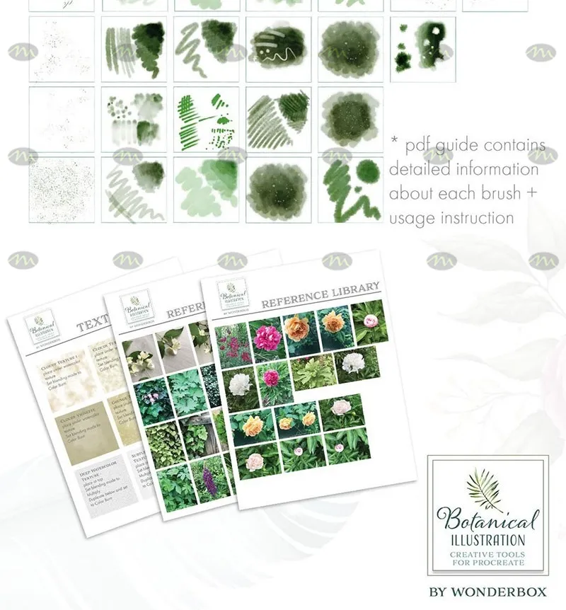 36个植物花卉水彩|Procreate笔刷详情图 7