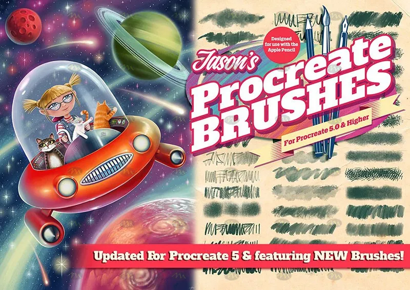 300个混合画笔|Procreate笔刷详情图 27