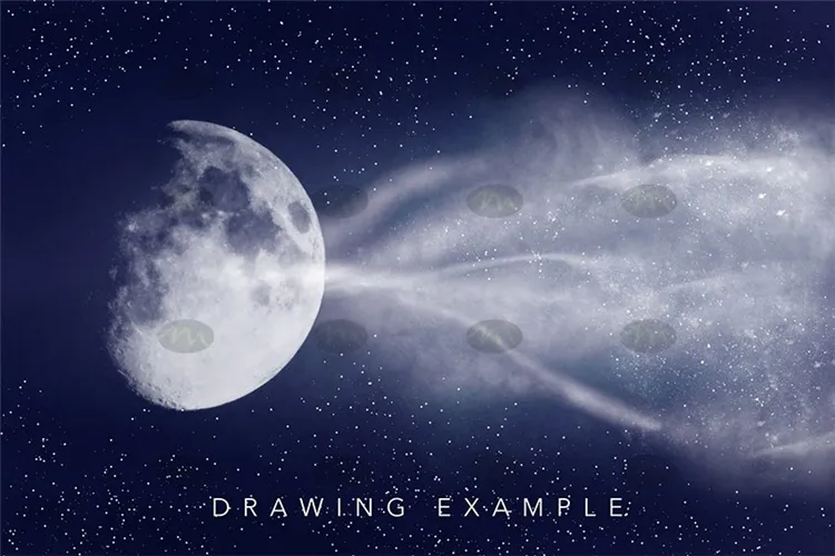 银河系外太空梦幻星云星轨月球|Procreate笔刷详情图 8