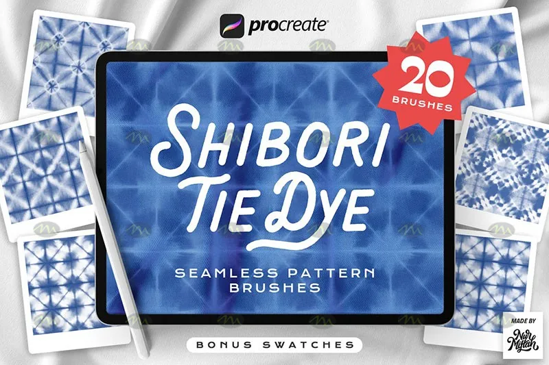 20个扎染图案｜Procreate笔刷详情图 12