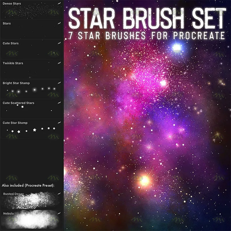 9个星系|Procreate笔刷详情图 8