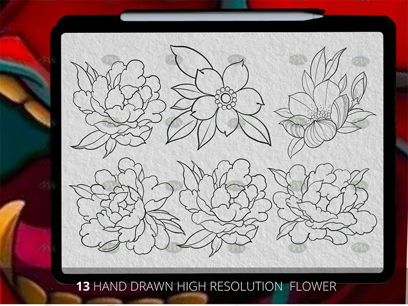 100个传统日式刺青图案|Procreate笔刷详情图 15