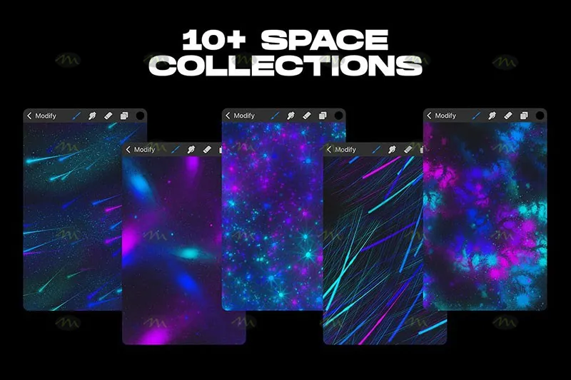 10个宇宙星系光效|Procreate笔刷详情图 7