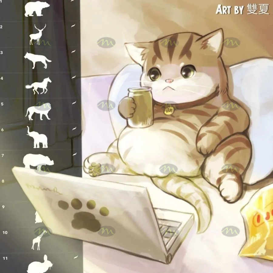 15个动物剪影|Procreate笔刷详情图 8