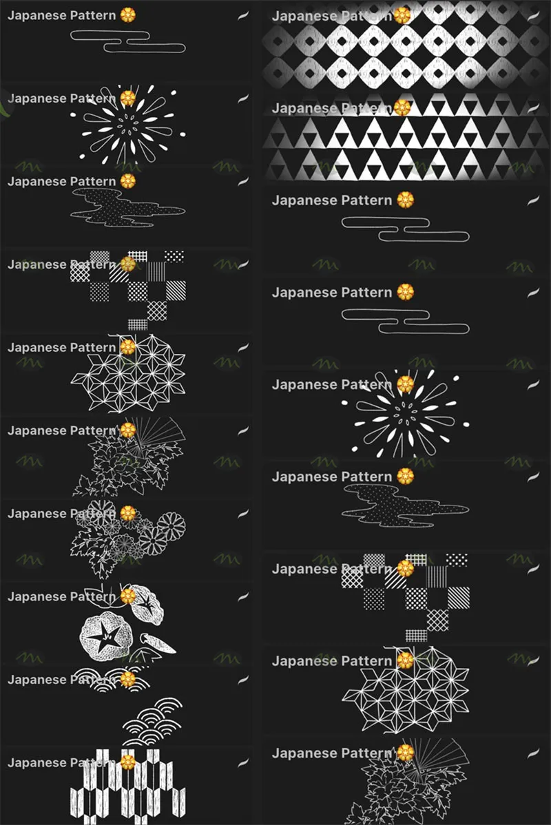 13个日本传统图案|Procreate笔刷详情图 9