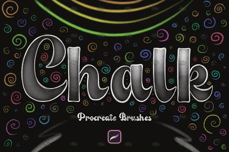 20个黑板粉笔字|Procreate笔刷详情图 12