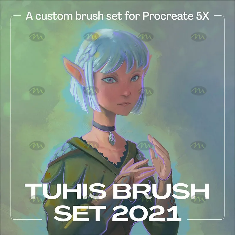 18个油墨手绘|Procreate笔刷详情图 12