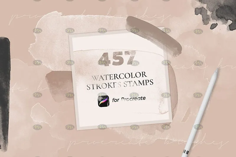 457个水彩印章|Procreate笔刷详情图 23