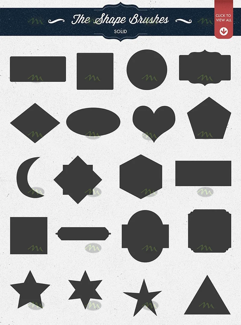 100个复古画框和边框|Procreate笔刷详情图 6