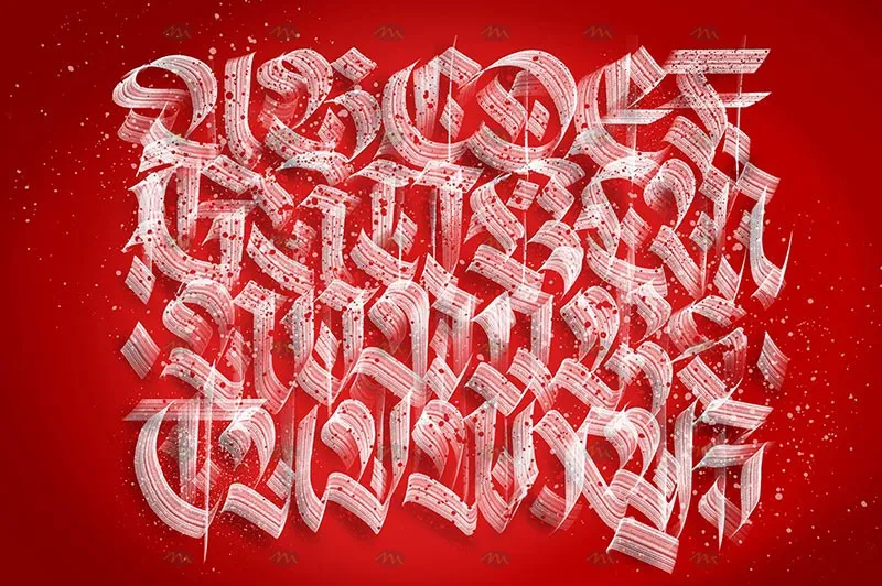 18个哥特式手写字|Procreate笔刷详情图 13