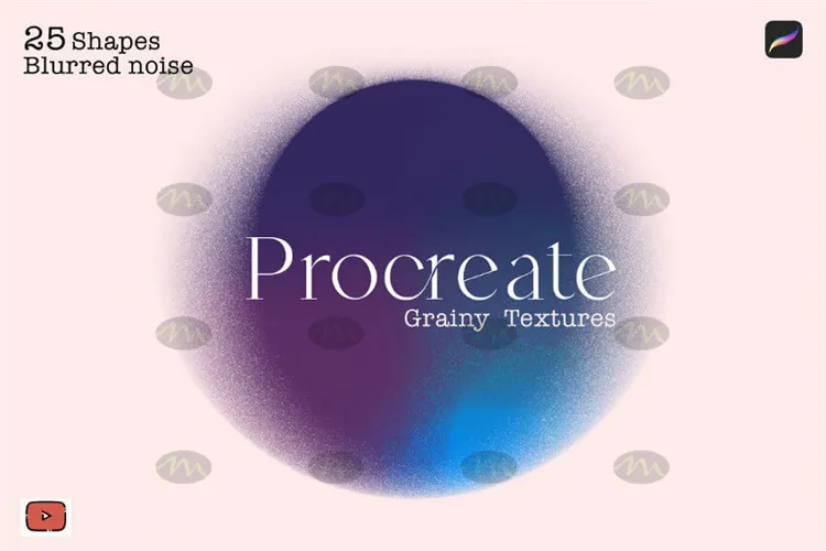 25个高斯模糊抽象粒子背景渐变图形|Procreate笔刷详情图 9