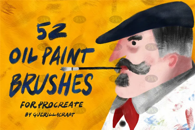 52款油画oil画笔预设包|Procreate笔刷详情图 9
