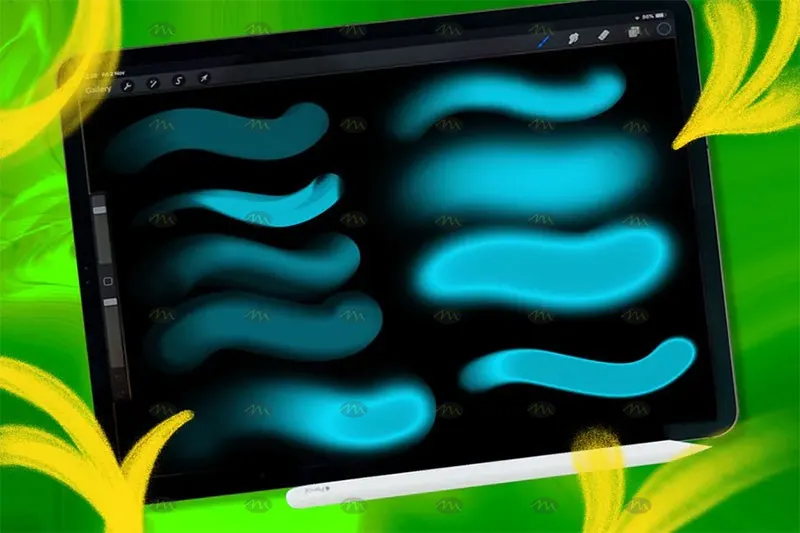 9个3D高光涂鸦|Procreate笔刷详情图 9