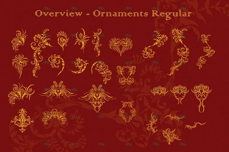 100个欧式复古花纹|Procreate笔刷详情图 7