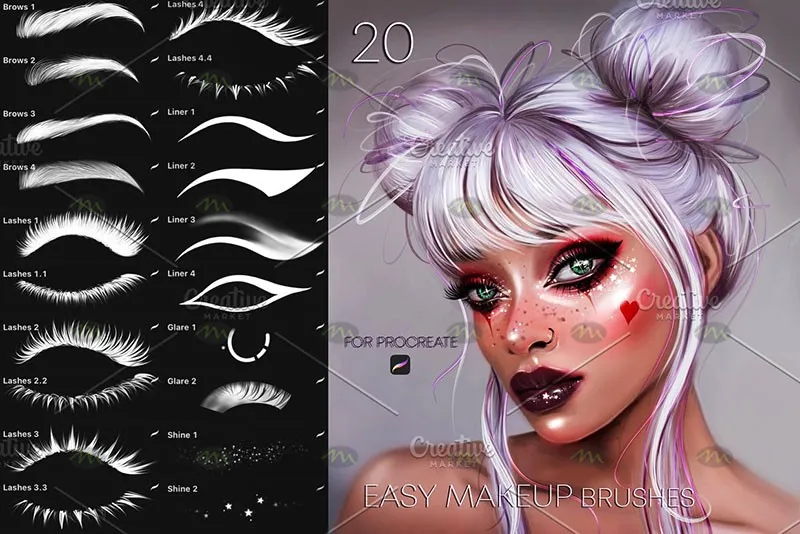 20个美妆|Procreate笔刷详情图 8