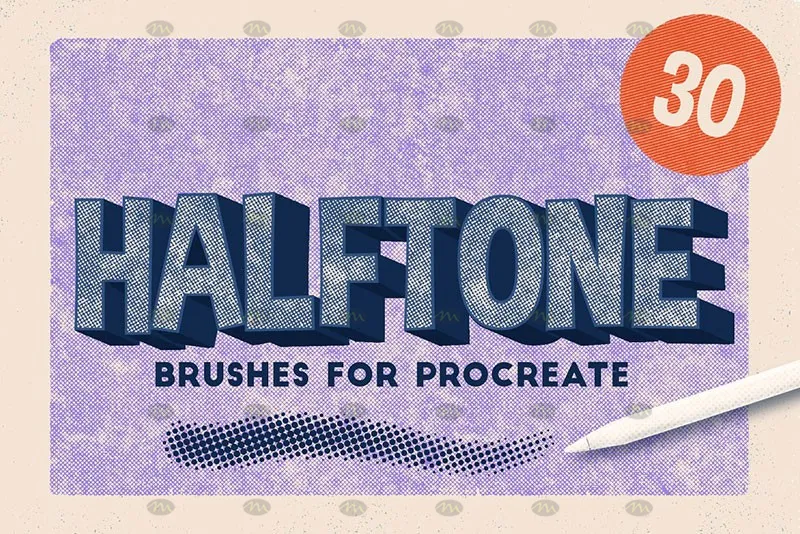 30个半色调纹理|Procreate笔刷详情图 13