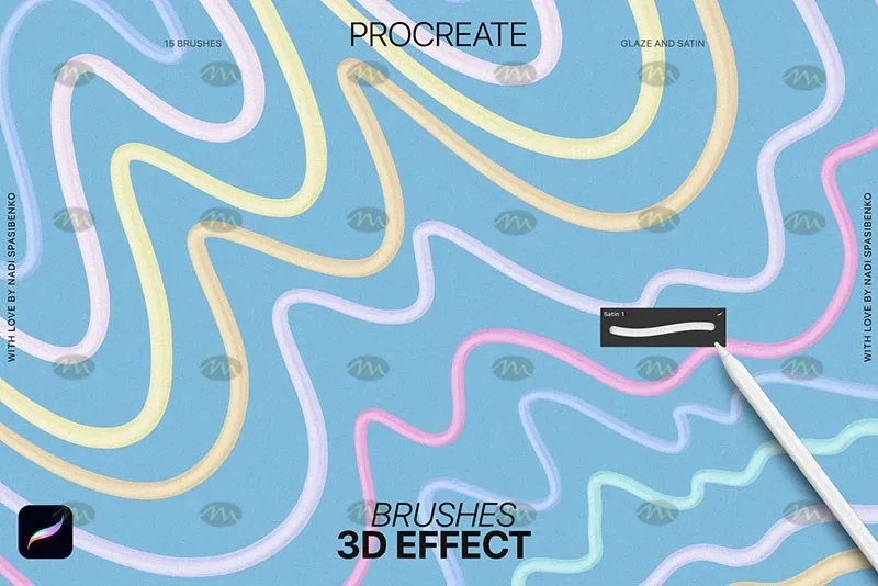 15个3D效果｜Procreate笔刷详情图 19