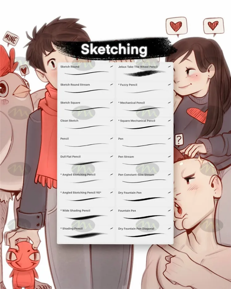 卡通人物肖像Q版插画|Procreate笔刷详情图 9