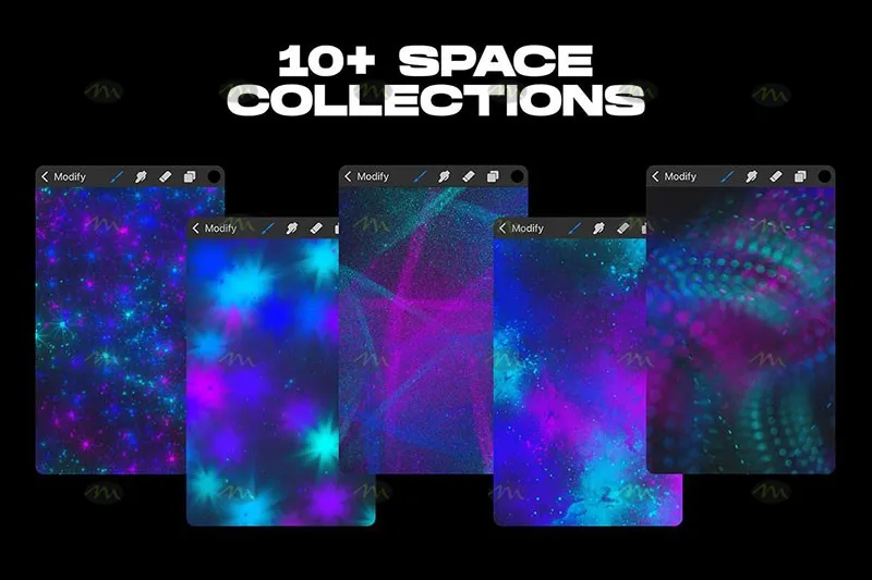 10个银河系星空|Procreate笔刷详情图 7