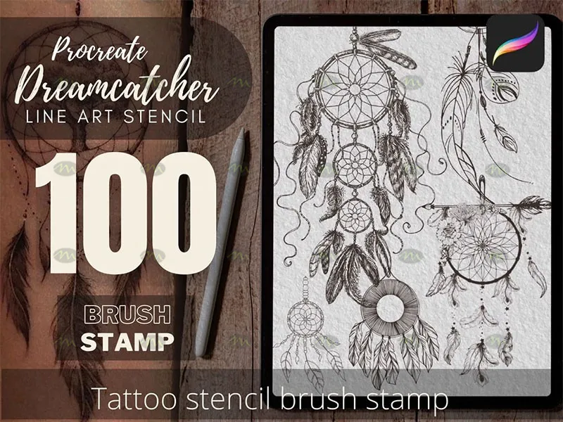 100个捕梦网挂饰|Procreate笔刷详情图 10