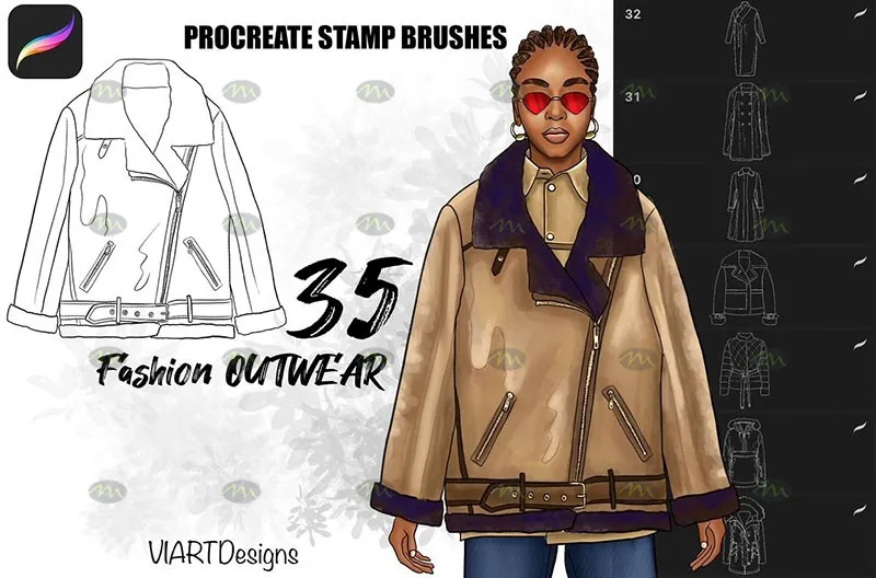35个时尚服装|Procreate笔刷详情图 11