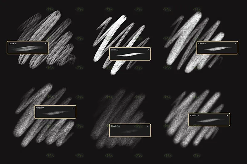 20个黑板粉笔字|Procreate笔刷详情图 7
