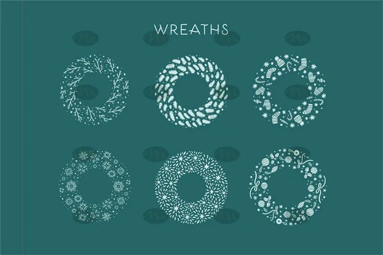 100种圣诞节元素图案｜Procreate笔刷详情图 10