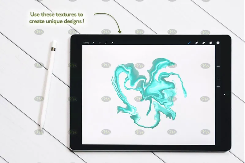 8个流体画艺术|Procreate笔刷详情图 6