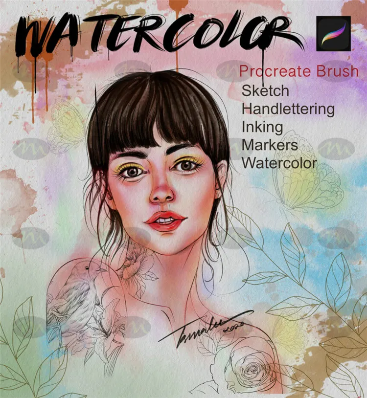 36个水彩插画|Procreate笔刷详情图 11