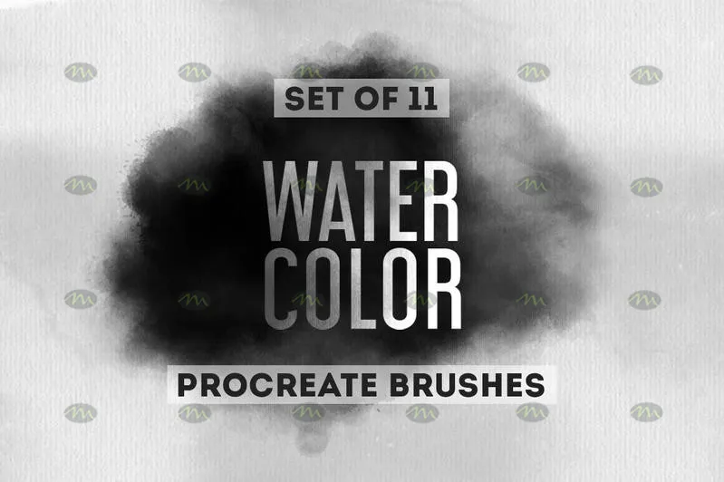 11个水墨水彩|Procreate笔刷详情图 12