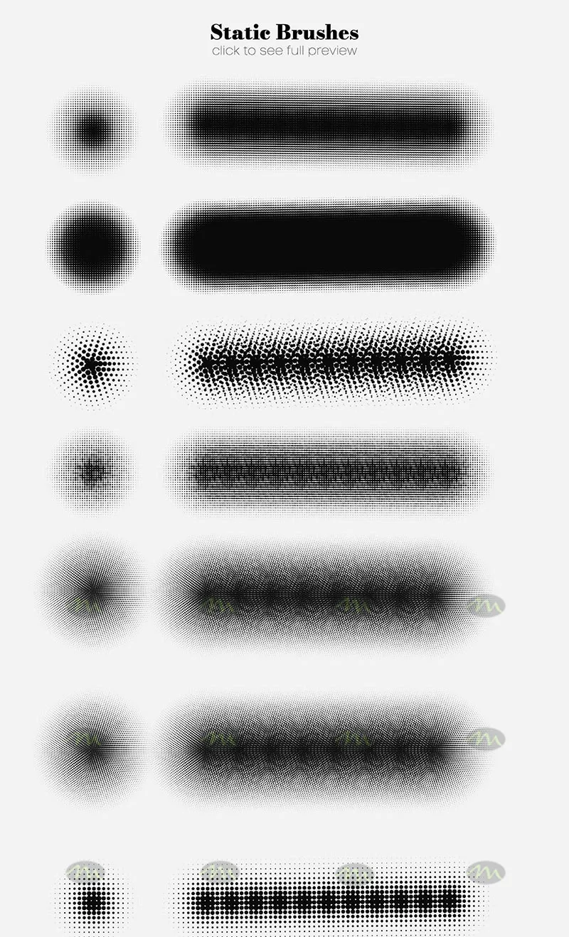 14个复古半色调波点|Procreate笔刷详情图 12