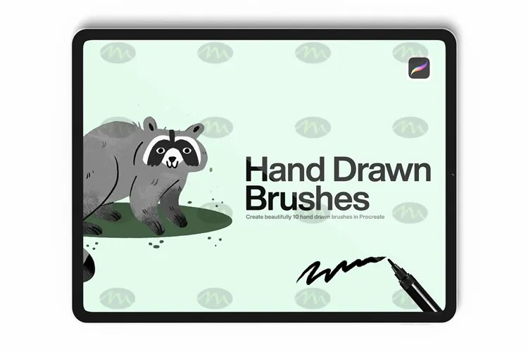 10个碳素笔手绘插画|Procreate笔刷详情图 8