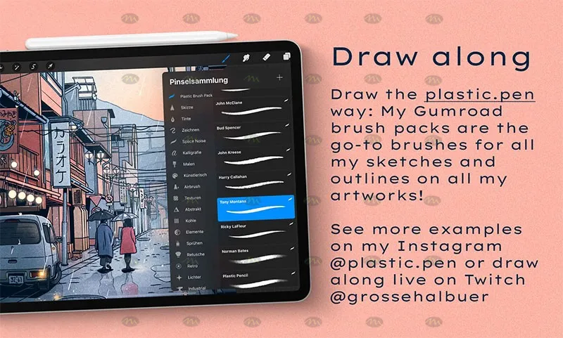 10个混合画笔|Procreate笔刷详情图 9