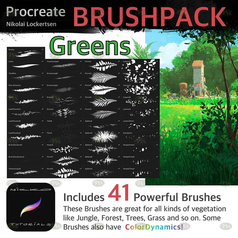 41个植物树叶｜Procreate笔刷详情图 8