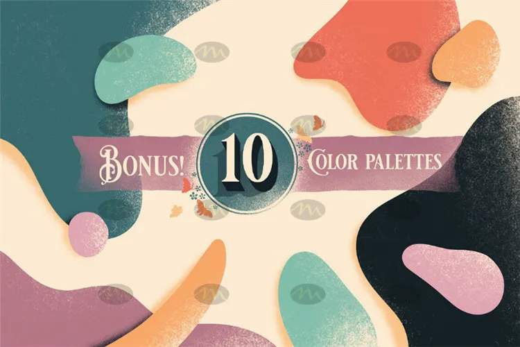 135个花体欧式飘逸花纹线框剪影图案|Procreate笔刷详情图 10