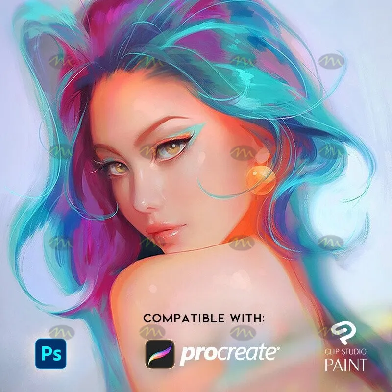 24个专业插画师|Procreate笔刷详情图 10