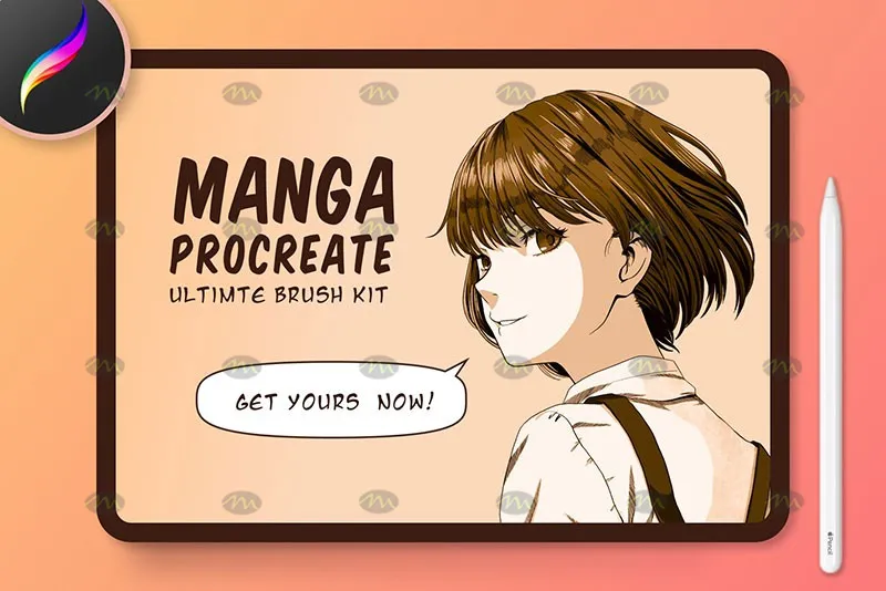 16个漫画动漫|Procreate笔刷详情图 12