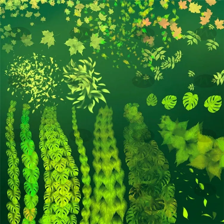 75套植物叶子手绘卡通绘本|Procreate笔刷详情图 8
